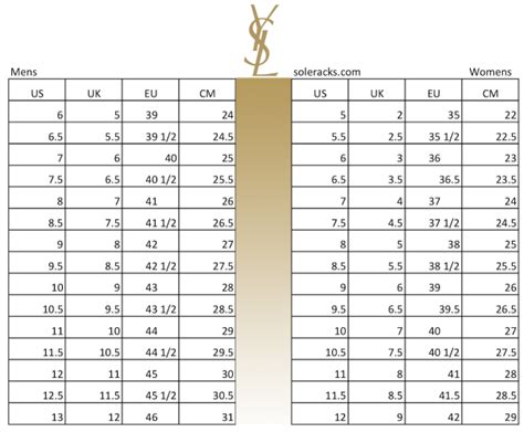 ysl heels size chart|YSL belt size chart.